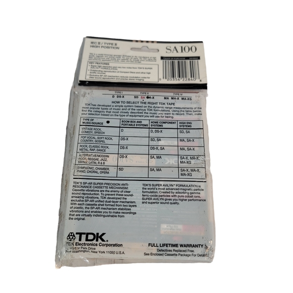 TDK SA100 100 Min 2 Pac NIP With Bonus Basf Extra1 NIP 90 Min - Picture 6 of 10